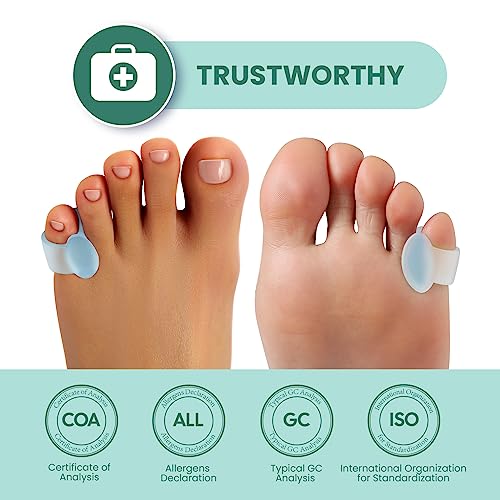 Welnove Pinky Toe Separator,Toe Spacer, Bunion Corrector for Women,Preventing Rubbing & Relieve Pressure, 12PCS, Blue - color: Blue