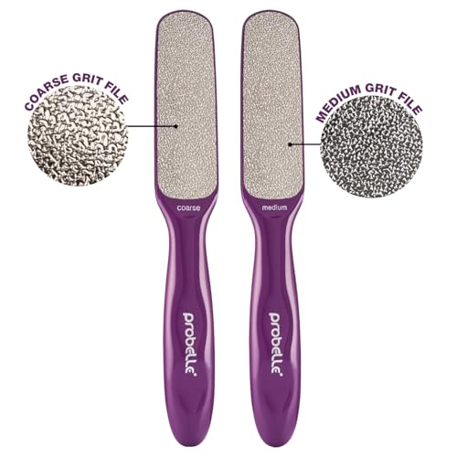 Probelle Double Sided Nickel Foot File Callus Remover, Purple - color: Purple
