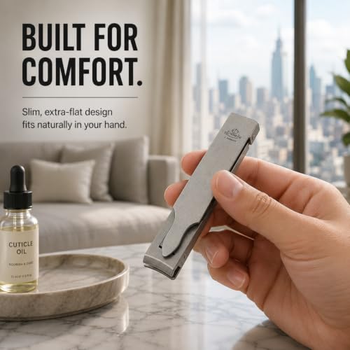 French Style Extra Flat Matte Finish Nail Clipper by F. Hammann, Germany
