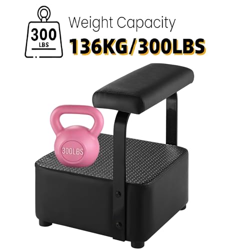 Independent Footrest for Backwash Beauty Spa Shampoo Bowl and Chair Set,Footstool for Spa Beauty, Ottoman for Shampoo Station Chair in Salon and Spa (Black) - color: Black
