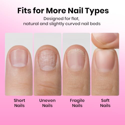Beetles Flat-X Soft Gel Nail Tips, Short Almond, 640Pcs, 16 Sizes
