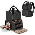 LUXJA Nail Polish Organizer Backpack Holds 70 Bottles and a UV Lamp - color: Black