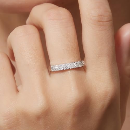 Ladies Ring-Moissanite Diamond Ring -with GRA Certificate, 925 Sterling Silver,D Color and VVS1 Clarity Grade, Plasma Cutting Craftsmanship, Suitable for Parties/Travel/Weddings/Birthd - size: 8, style: R64