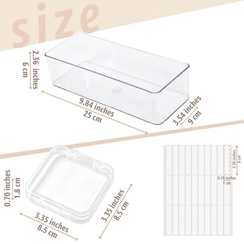 Clear Press On Nail Storage Containers 12-Pack Stackable Cases, Press Ons Nail Packaging Organizer Case, Acrylic Tips and Fake Nails Display Box for Travel and Salon Use (Clear 06) - color: Clear 06