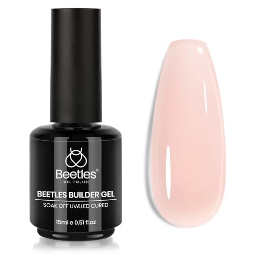 Beetles Builder Gel for Nails, 8 in 1 Natural Nude Translucent Color - color: 1- B - Natural Nude