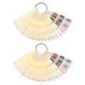 300 Tips Nail Swatch Sticks with Ring 3 in 1 Nail Display Sticks - color: Natural