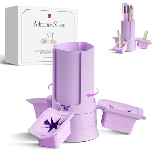 MelodySusie Nail Polish Bottle Holder and Nail Art Tools Organizer Purple - color: Purple