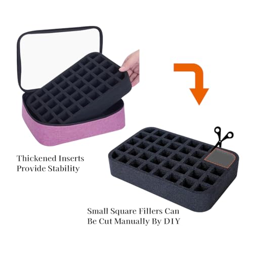 2 Pcs Small Clear Nail Polish Organizer Holds 80 Bottles Nail,Purple - color: Purple-2pcs