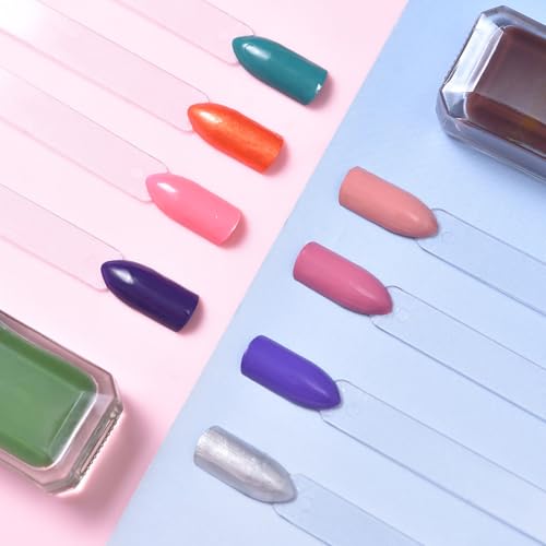 KADS 5 Pcs Clear Fan Nail Swatch Display Board 100 Transparent Sample Tips - color: Clear