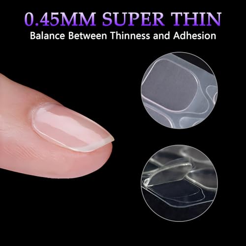 Laza 10 Sheets 240pcs Pink Nail Adhesive Tabs Waterproof Nail Glue Stickers - size: Pink 240 Pcs