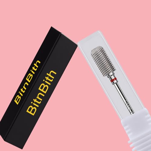 Nail Drill Bit 3/32”Fast Remove for Acrylic or Hard Gel,Barrel Electric Nail File Carbide Bit for Nail Cuticle Gel Dipping Powder Polishing, Professional Manicure Pedicure Nail Art Tool,Fine