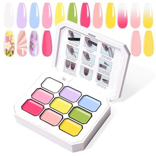 9 Colors Pat Painting Nail Gel,Hema＆TPO Free,Liner Gel - color: Fairy Spring