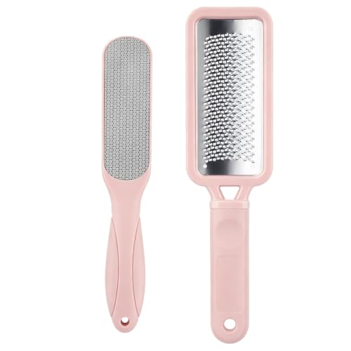 Fu Store 2 Pack Foot Files Callus Remover Foot Rasp Dual Sided Foot File - color: Pink