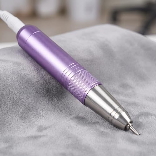 Corded Hollow Cup Nail Drill,40000RPM Quiet Professional E File - color: Purple