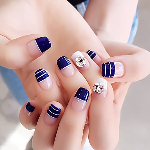 4500 Pieces 90 Sheets French Tip Nail Guides Nail Stencils Self Adhesive Nail Art Stickers French Manicure Strips Nail Design Tools French Nail Stickers for Nail Art (Straight Line) - color: No4