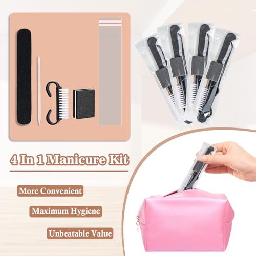 50 Sets Disposable Manicure Kit(50 Set-Black) - size: 50 Set-Black