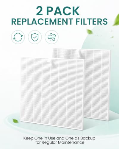 Makartt HEPA Replacement Filter - for DACCAL Nail Dust Collector 2 Pack - color: White