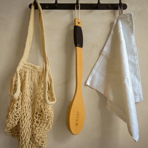 Bare Botanics 17" Extra Long Dry Body Brush - Medium Firmness Back Scrubber - size: 17-inch
