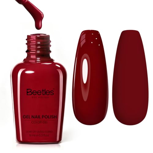 Beetles Burgundy Gel Polish - Fall Nails, Ruby Cherry Dark Red Gel Polish - color: C - Burgundy Red | Ruby Cherry