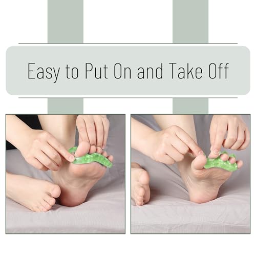 Dr. JK- ToePal Gel Toe Separator, 2 Pairs, Toe Spacers, Bunion Corrector - color: Light Green, size: 2 Pairs