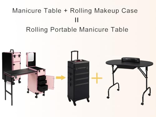 Portable Manicure Nail Table - color: Nailcase-lp