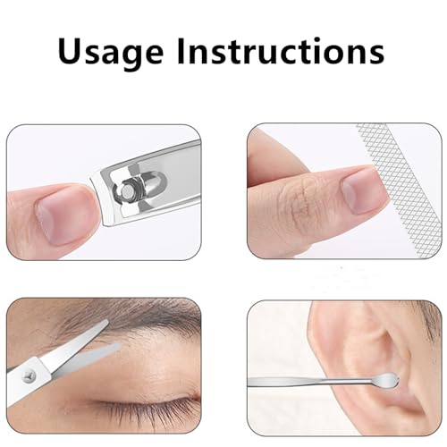 2 Pack Manicure Pedicure Set Portable Nail Clippers Nail Care Kit