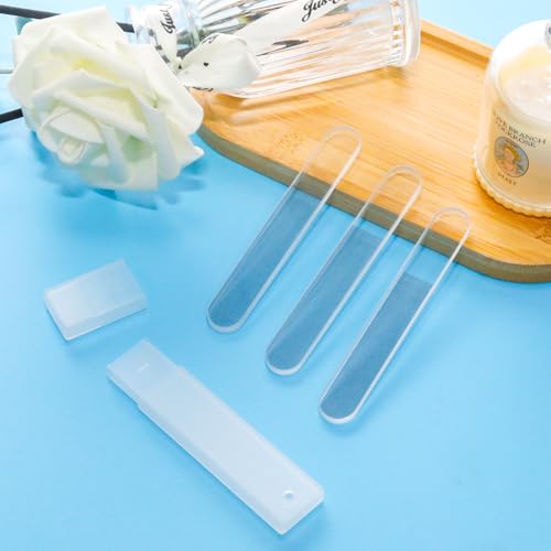 8 Pcs Round Tips Glass Nano Nail File Set with Case - size: Style-2