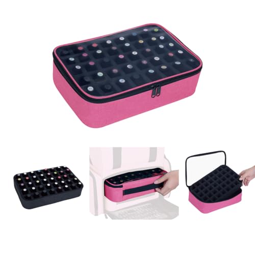 2 Pcs Small Clear Nail Polish Organizer Holds 80 Bottles Nail,RoseRed - color: Rose Red-2pcs
