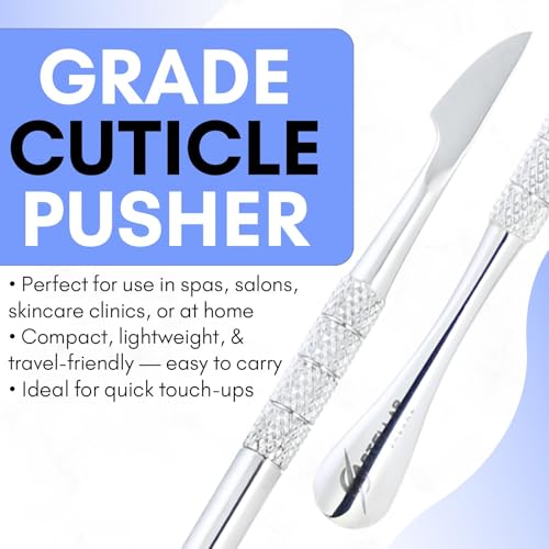 5-in-1 Cuticle Trimmer Set – Professional Cuticle Nipper, Scissors, Pusher, Tweezer & Nail File – Stainless Steel Manicure Pedicure Kit for Women, Salon & Home Nail Care (Silver) - color: Silver