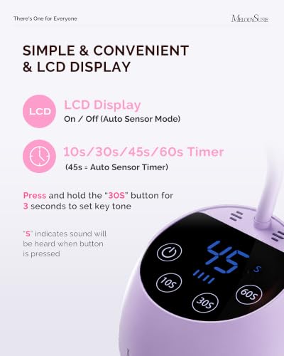 MelodySusie Gooseneck Cordless UV Nail Lamp P-ArtM2 Light for Nail Tips - color: Purple