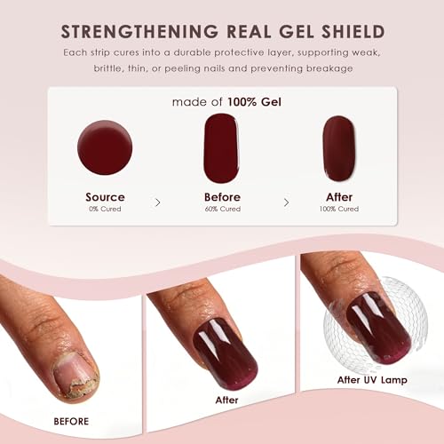 Semi Cured Gel Nail Strips with UV Lamps Solid White - color: Snowy White