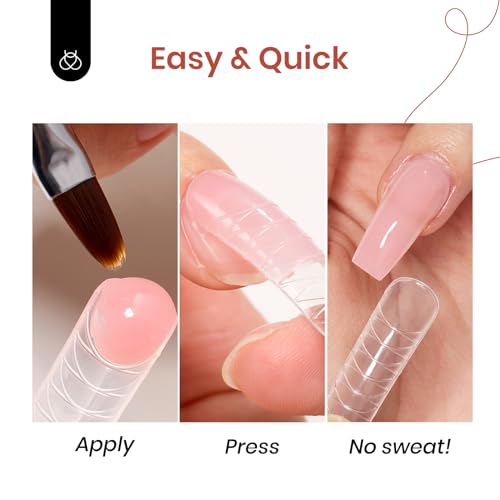 Beetles Poly Nail Extension Gel Kit, 4 Colors Poly Nail Gel - color: 0-Pink Tint Nail Strengthening