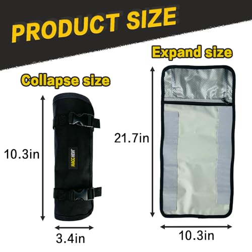 MAGGHEVI Nail & Screw Pouch with Belt Clip, Tools Organizer Pouch Bag with Snap Spring Closure for Men, Electrician, Carpenter, HVAC Tech, Technician, Handy Man, Plumber and Contractor - color: Black