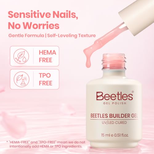 Beetles Pink Builder Nails Gel HEMA & TPO-FREE, 8 in 1 Building Gel - color: C-Baby Pink