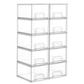 Vtopmart 10 Pack Small Clear Stackable Storage Drawers - style: Small-10pack-Clear