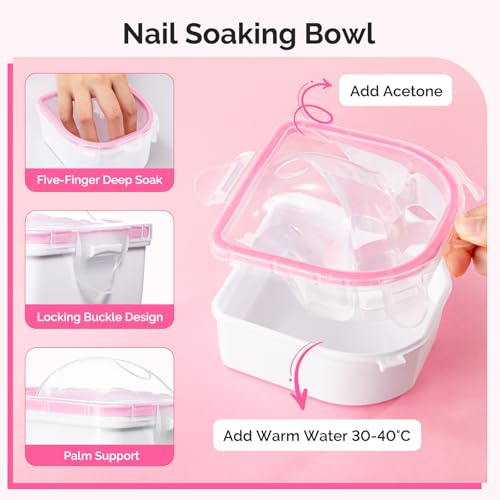 MelodySusie Nail Soaking Bowl,Soak Off Gel Polish Remover - size: 10Pcs Milk & Honey