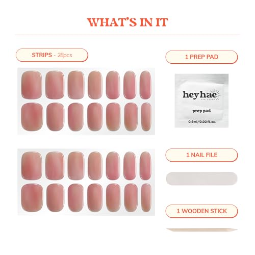 Heyhae Semi Cured Gel Nail Strips Assorted Bundle (3 Pack) - Sweet Pink - color: Sweet Pink