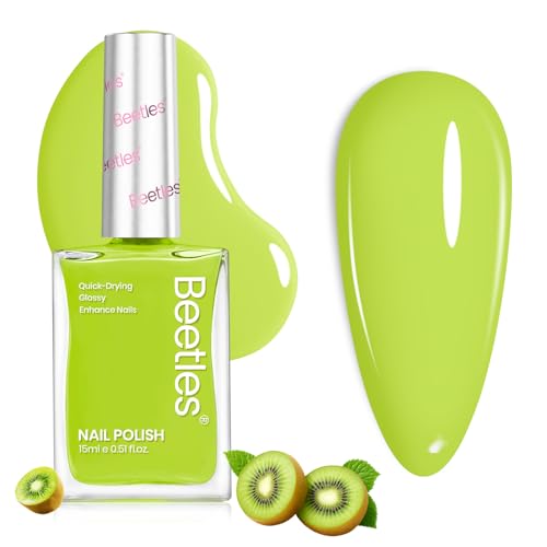 Beetles Lush Fruit Green Nail Polish, Lime Green Nail Polish Quick Dry - color: Lush Fruit Green