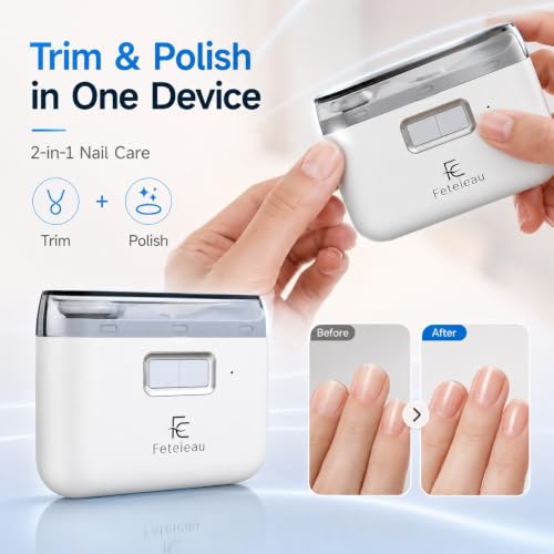 Nail Clipper,Automatic Electric Nail Clipper,Rechargeable 2 Speed Nail Clippers Set,45DB Nail Kit,LED Light e,2 in 1Design Manicure Set Portable Fingernail & Toenail Cutter for Seniors & Adults - color: White Red