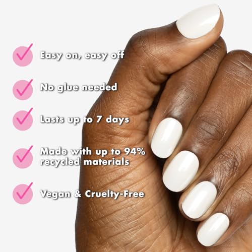Olive & June Effects Super Stick Press-On Nails, Cloud Chrome - color: Cloud Chrome (Pack of 1)