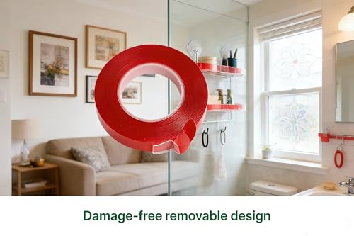 Mounting Tape, Transparent Double Sided Adhesive Roll for Crafts