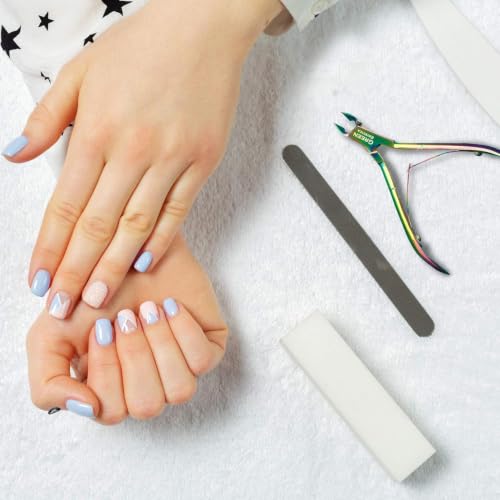 Professional Cuticle Trimmer & Nippers, Stainless Steel Nail Care Tool - color: Multi-colored Nipper With Pusher - Pack 1