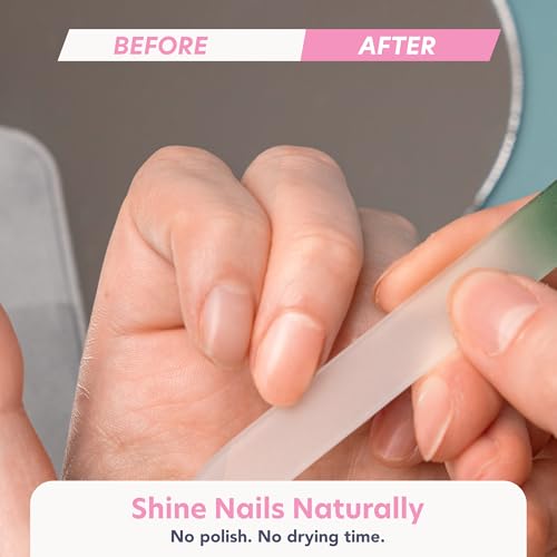 Bona Fide Beauty Czech Glass Nail File and Shiner Duo Set (Green) - color: Green