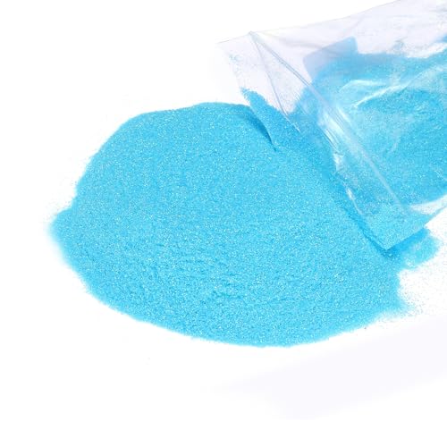 HARFINGTON 2Pcs Ultra Fine Glitter 1/128" Powder Resin Nail Iridescent Blue - color: Iridescent Blue