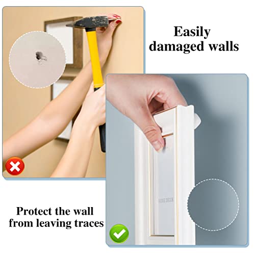 SUMAJU 408 Pcs Adhesive Sticky Tack Putty, Removable Putty Mounting Putty Reusable Wall Safe Tack Putty for Wall Hanging Pictures Poster Museum, Cleaning, Nail (White) - color: 408pcs,White