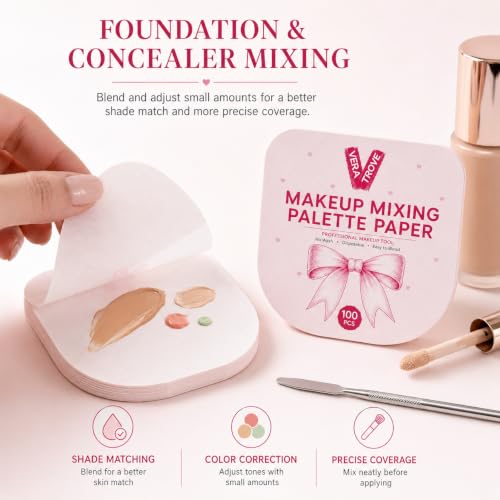 Makeup Mixing Palette Paper, Waterproof Disposable, 100 Sheets - size: 1 Pack