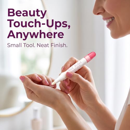 Nail Polish Corrector Pen with 3 Replaceable Tips, Professional Manicure Cleanup Tool for Quick Nail Art Mistakes