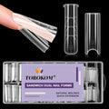 TOROKOM Sandwich Nails Dual Forms for Builder and Poly Nail Gel Extensions - color: Long Square
