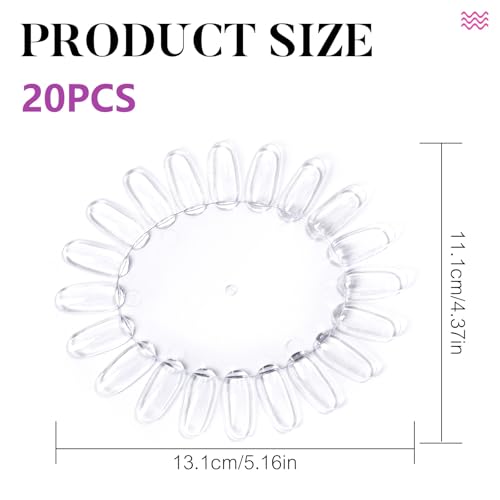 20Pcs Nail Swatch Wheel Nail Polish Display Swatches for Practice - size: Oval