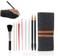 Scratch Painting Art Tool, 11 Pieces Scratching Drawing Tool Set, Including Artist Glove, Tool Bag, Scratch Coloring Pens, Plastic and Wooden Stylus, Scraper, Clean Brush